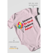 Babaanneye ve Dedeye Özel Kısa Kollu Bebek Body %100 Pamuk
