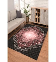 Dijital Kaymaz Taban Yıkanabilir Renkli Salon Halısı Mutfak Halısı Yolluk ND-SD-1020 (Bordo)