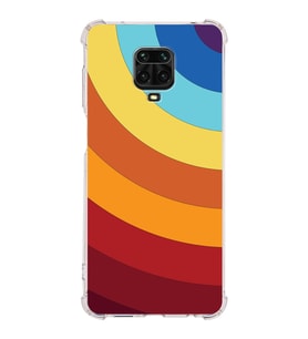 Xiaomi Redmi Note 9 Pro Köşe Korumalı Antişok Kapak Renk Cümbüşü Tasarımlı Şeffaf Silikon Kılıf