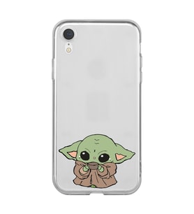 Iphone XR Uyumlu Baby Yoda Tasarımlı Şeffaf Telefon Kılıfı