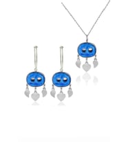 Söğütlü Silver Gümüş süryanı nazar boncuğu ikili set