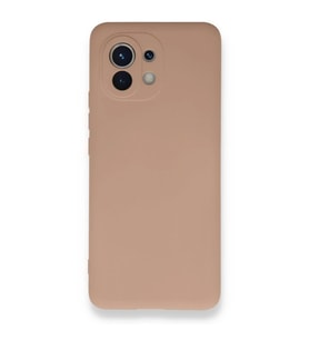 Xiaomi Mi 11 Kılıf Nano İçi Kadife Silikon - Pudra