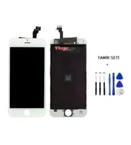 Tkgz - iPhone 6 Uyumlu Lcd Ekran Dokunmatik -A- Kalite (LW MARKA) BEYAZ + TAMİR SETİ