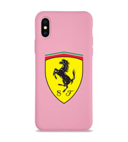 Apple iPhone XS Max  Lansman Kılıf Ferrari Tasarımlı Altı Kapalı İçi Kadife Kaplı  Kapak (Şeffaf)