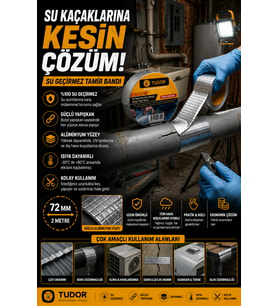 2 Li Set Alüminyum Yüzeyli Tamir Bandı Çatı Boru Onarım Bandı