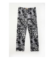 Kadın Yumuşak Kadife Dokulu Leopar Desenli Pijama Altı