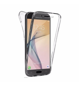Samsung Galaxy J7 Prime  360 Derece Kılıf Şeffaf Silikon Ön Arka