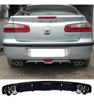 Renault Laguna 2 Siyah Difüzör 4 Krom Egzoz Görünümlü Difizör Arka Ek Body Kit