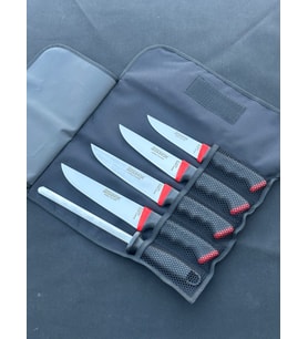 Soft Grip Çantalı Şef, Kasap, Mutfak Bıçak Seti