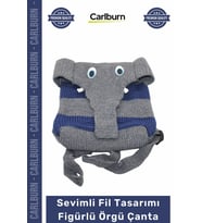 #Çanta Sevimli Fil Tasarımı Figürlü Örgü Omuz Çantası Şık Hafif Günlük Modern Sağlam Aksesuar Çanta