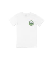 Mountain Expedition Cep Logo Tasarımlı Beyaz Tişört