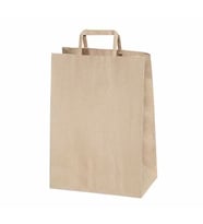 Flat Saplı Kraft Kağıt Çanta 32x21x26 - 25 Adet