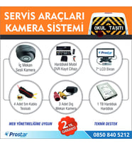 Okul Ve Servis Taşıtları İçin 1 Tb Kayıtlı Kamera Set