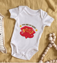 BK Kids You Are My Hero Dad Tasarımlı Bebek Body Zıbın - Model 1