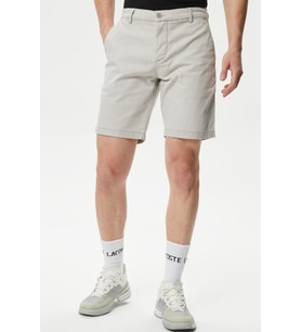 Lacoste Men's Slim Fit Organic Cotton Grey Bermuda Shorts Erkek Dar Kesim Organik Pamuk Bermuda Şort Gri