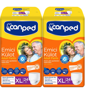 Canped Emici Külot Hasta Yetişkin Bezi XL - Ekstra Büyük - Extra Large 48 Adet (2PK*24)
