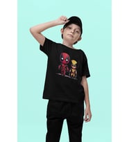 Deadpool Wolverine Baskılı Unisex Kahramanlar Film Çocuk Tişört (1-12 Yaş)