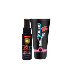 Xir 60 ml Spray 3xEffect Erkeğe Özel Karışım Kaldırıcı serrtleştirici geciiktirici Büyütücü Sprey + Maxi Size Erkeğe Özel 50 ml Penisi Büyütme Geliştirme Kremi