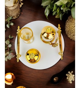 Commitment Nişan Kahve Tepsisi (Gold)
