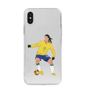 Iphone XSMAX Uyumlu Ronaldinho Tasarımlı Şeffaf Telefon Kılıfı