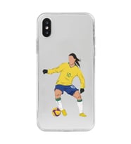 Iphone XSMAX Uyumlu Ronaldinho Tasarımlı Şeffaf Telefon Kılıfı