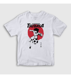 Presmono Unisex Çocuk Beyaz Flag Futbol Anime Kaptan Captain Tsubasa T-Shirt 320652tt