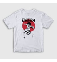 Presmono Unisex Çocuk Beyaz Flag Futbol Anime Kaptan Captain Tsubasa T-Shirt 320652tt