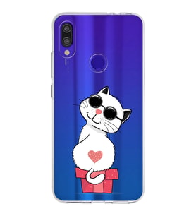 Xiaomi Redmi Note 7 Pro Uyumlu Kapak Coolcat Tasarımlı Şeffaf Silikon Kılıf