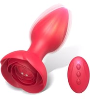 Carmine Wireless Kumandalı Gül Model Giyilebilir Titreşimli  Plug Vibratör (Siyah)
