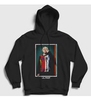 Presmono Unisex Siyah Gosha Lil Peep Kapüşonlu Sweatshirt 36898tt