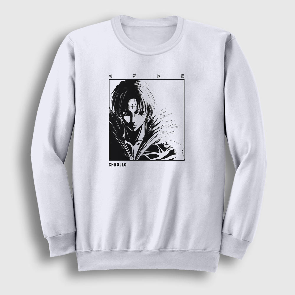 Presmono Unisex Beyaz Chrollo Lucilfer V3 Anime Hunter X Hunter Sweatshirt 268058tt