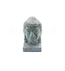 Buddha Heykel Büst Turkuaz Küçük Boy