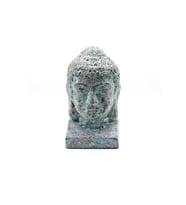 Buddha Heykel Büst Turkuaz Küçük Boy