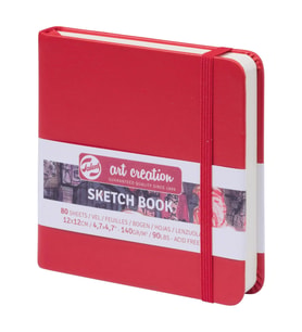 TAC SK.BLCK RED 12X12 140G SKETCHBOOK