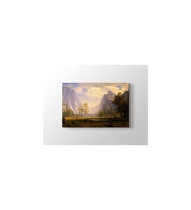 Albert Bierstadt - Looking Up The Yosemite Valley Tablo - 106271 - 60x60 Cm