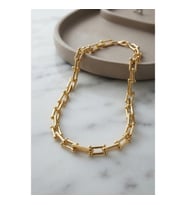 Mey İthalat® Gold Renk Pirinç Tifani Model Kadın Kolye