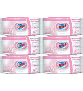 Bingo Clean Yüzey Temizlik Havlusu 96 Yaprak Sevilen Kokular Mutlu Yuvam (6 Lı Set) 576 Yaprak (Beyaz)