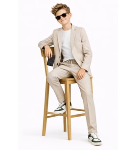 Erkek Çocuk Modern Casual Slim Fit Takım Elbise Ak2850
