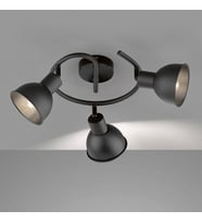 Rsylight Retro Siyah Dekoratif Rustik 180 Derece Hareketli Modern Spor 3 Lü Avize