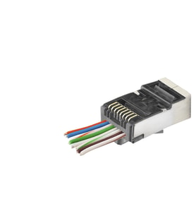 Cat6E Ez Rj45 Metal Konnektör 100 Adet Plastik Kutu - Siyah ND2418