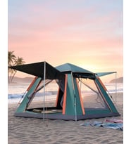 Büyük Boy Kamp Çadırı Güneşlikli 4 5 Kişilik Taşınabilir Outdoor Çadır
