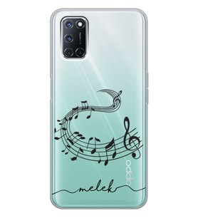 Oppo Notalar Tasarımlı Şeffaf Telefon Kılıfı