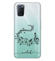 Oppo Notalar Tasarımlı Şeffaf Telefon Kılıfı