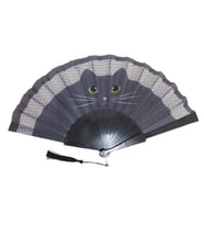 Aşk Getiren KEDİLİ  Yelpaze GRİ (Karışık)