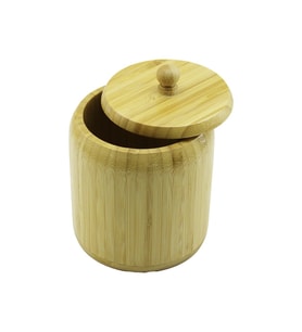 NO-12 AHŞAP - BAMBU ŞEKERLİK KAPAKLI ÇAP: 11.3CM DERİNLİK: 11CM (4915)