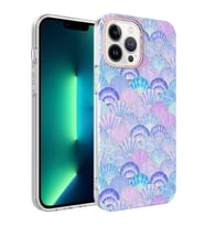 Uyumlu Model Apple iPhone 13 Pro Kılıf Desenli Bella Kapak (Lila)