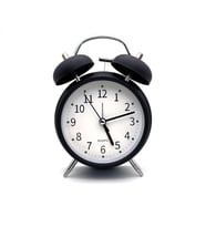 Valkyrie 16cm Büyük Boy Akar Saniyeli Alarm Çalar Saat - Nostaljik Masa Saati Siyah