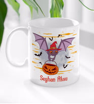 BK Gift Kişiye Özel Happy Halloween Tasarımlı Beyaz Kupa Bardak-8