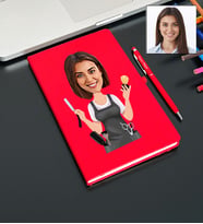 Kişiye Özel Kuaför Tasarımlı Karikatür Defter Ve Kalem Seti 85