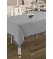 Dantelli Masa Örtüsü 160x220 (Gri)